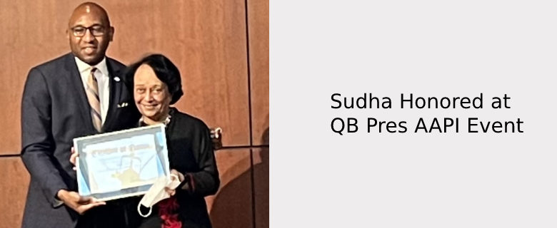 SACSS ED Sudha Acharya Honored by Queens Borough President