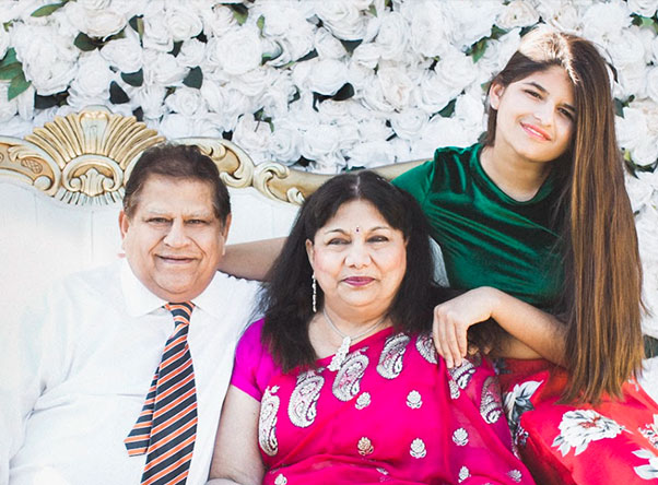 Ramesh, Kalpana and granddaughter